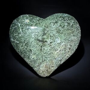 Moss Agate Crystal‎ Heart (#15)